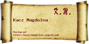 Kacz Magdolna névjegykártya