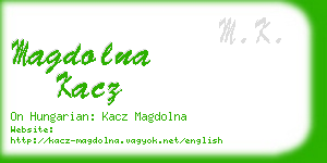 magdolna kacz business card